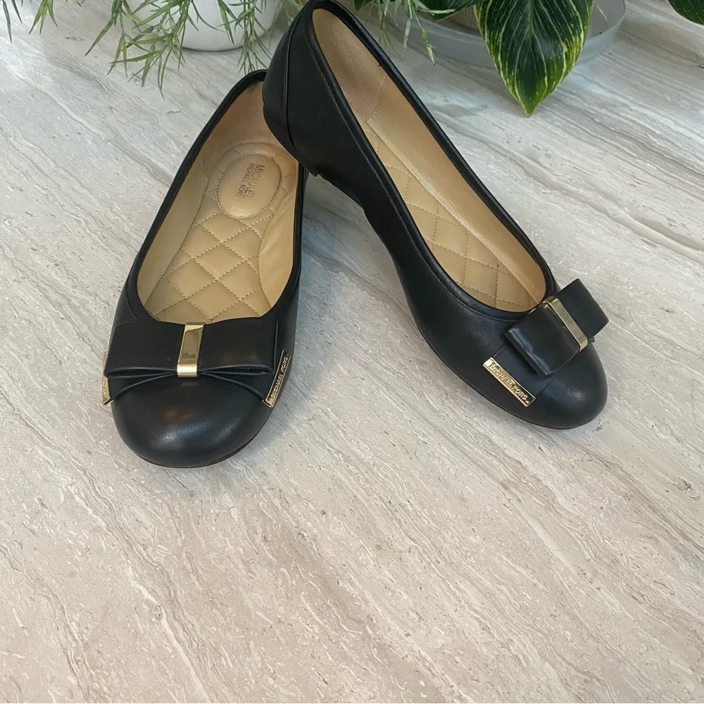MICHAEL Michael Kors Navy Flats with Bow - Picture 12 of 14
